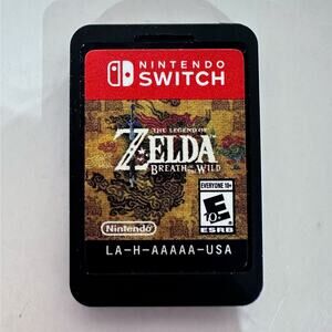 Legend of Zelda Breath of the Wild-Nintendo Switch-Video Game-Tested-Cartridge